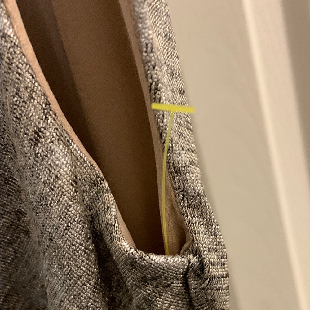 Connected Apparel Metallic Gray Asymmetrical Dress - image 7
